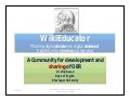 WikiEducator: A Community for OER