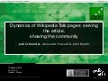 Dynamics of Talk pages: Serving the article, showing the community - Wikimania 2010