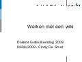 Werken met een wiki