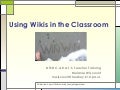 Wikis In The Classroom