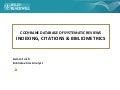 Cochrane Database of Systematic Reviews: Indexing, Citations & Bibliometrics