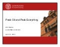 Peak Oil & Peak Everything Lecture at Cornell