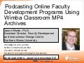 Online Faculty Development Programs - Wimba 2010 Distinguished Lecture