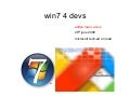 Windows 7 For Developers