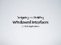 Designing and Developing Windowed Interfaces for Web Apps