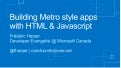 Windows 8 Camp Ottawa - 2012-04-14 - Building metro style apps with html & javascript
