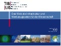 Das Web als Infrastruktur und  Werkzeugkasten für die Wissenschaft