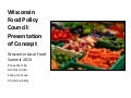 Wisconsin Food Policy Council: Presentation of Concept