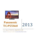 Review Panasonic TC-P55S60 55-Inch 1080p 600Hz Plasma HDTV