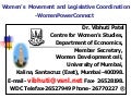 Women's movement & leguslative coordination 8 10-04