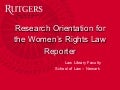 Women&rsquo;s Rights Law Reporter -- Cite-Checking