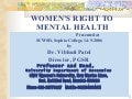 Women's right to mental health scwsd       14 9-06