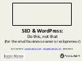 2012 WordCamp Atlanta  - SEO & WordPress Presentation