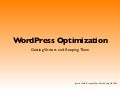 WordCamp NL: Optimizing WordPress