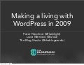 Making a living with WordPress in 2009