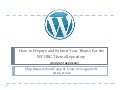 WordCamp STL: How To Prepare and Submit Your Theme to the WPORG Theme REpository (and get it approved)