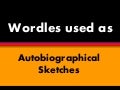 Wordles used as autobiographies