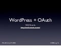 WordPress + OAuth