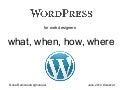 "Wordpress for web designers. What, when, how, where" por @nuriarai