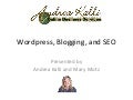 Wordpress, blogging, and SEO. Selecting a Wordpress Theme