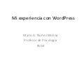 Mi experiencia con WordPress