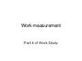 Work measurement