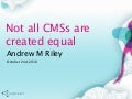 DrupalCamp ATL 2010: Not all CMSs are created equal