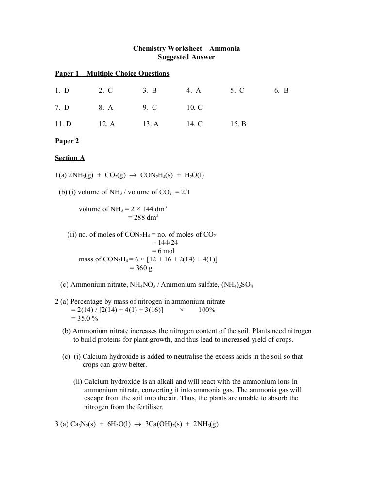 Worksheets Reactions In Aqueous Solutions Worksheet ammonia worksheet