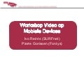 Workshop Video op Mobiel 23-11-2011
