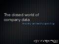 The Closed World Of Company Data