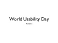World Usability Day Panama 2008