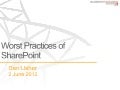 SharePoint Worst Practices