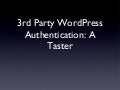 WordPress Third Party Authentication
