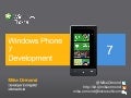 Mike Ormond: Windows Phone 7 Development (DDD Guathon)