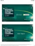 Microsoft Worldwide Partnerconference 2011 - CRM recap for the BDC