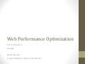 Web Performance Optimization