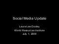 WRI Social Media Update 090701