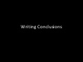 Writing Conclusions