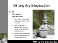 Writing the introduction