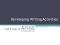 Writing activities
