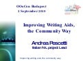 Improving writing aids, the community way