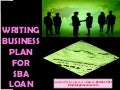Writing business plan for small business administration loan