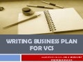 Writing Business Plan for VCs