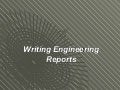 Writing engineering report