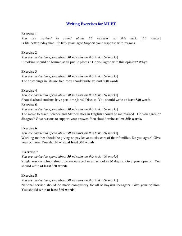 muet writing essay examples
