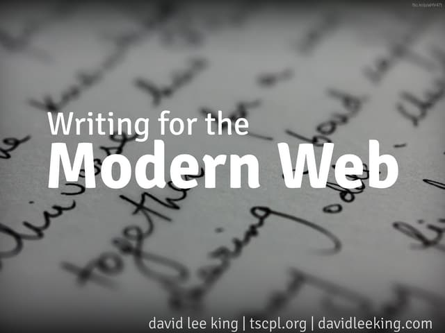 Writing for the Modern Web