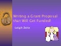 Writing Grants that Get Funded