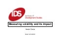 Xavier Cirera: Measuring volatility and its impact
