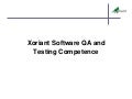 Xoriant Software QA Testing competence