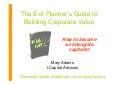 Exit Planners Guide to Building Corporate Value through Intangible Capital